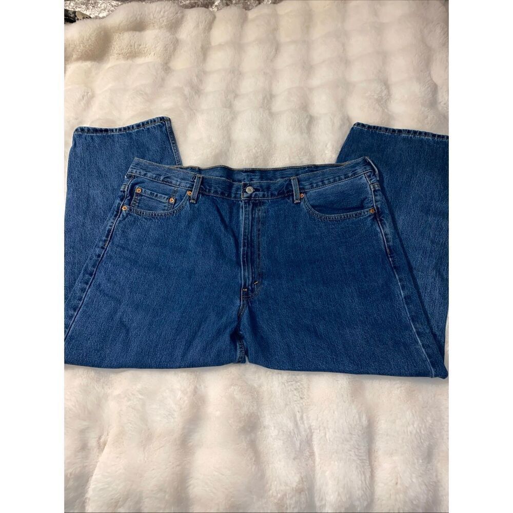 Men's Levi's Strauss 550 Relaxed Fit Denim Blue Jeans 44x29 Medium Wash - Picture 2 of 8